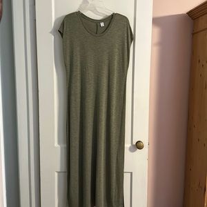 Grayish green tshirt dress